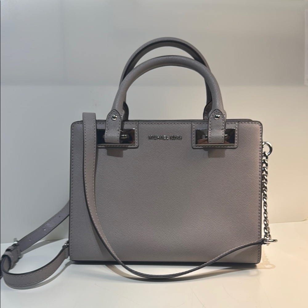 Michael Kors Elegant Gray Satchel Leather NWOT